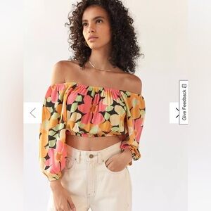 NWT Billabong Sun City Floral Cropped Top
